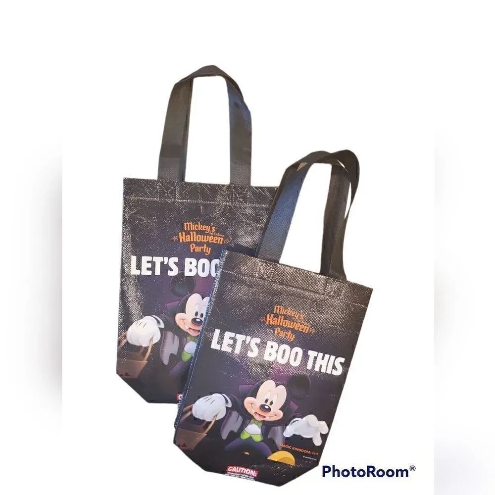 2 2022 Mickey’s Not So Scary Halloween Party Disney 50th Reusable Tote Bags